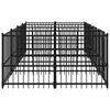 vidaXL Outdoor Dog Kennel Steel 7.51 m²
