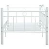 vidaXL Daybed Frame without Mattress White Metal 90x200cm