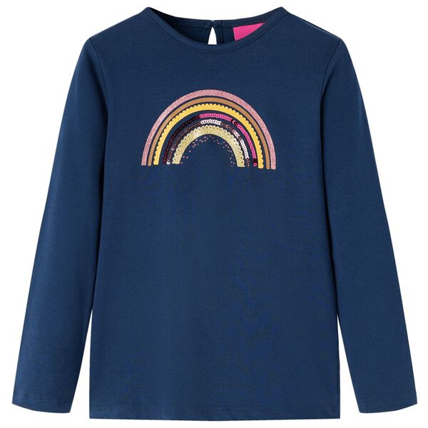 Kids' T-shirt with Long Sleeves Navy Blue 116