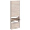 vidaXL Oak Look Wooden Shoe Cabinet with 5 Compartments