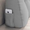 vidaXL Back Pillow Cloud Grey 80 x 24 x 50 cm Fabric
