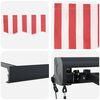 vidaXL Awning Red and White 350 x 250 x 165 cm Polyester and Aluminium