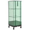 vidaXL Garden Planter with Greenhouse Cover&Wheels Brown PP