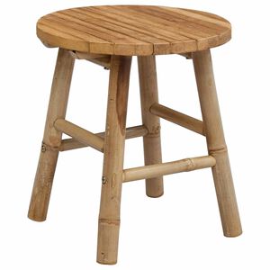 vidaXL Garden Stool Light Brown &Oslash; 38 x 42 cm Bamboo