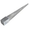 vidaXL Ground Spikes 2 pcs Silver 10x10x91 cm Galvanised Steel