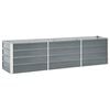 vidaXL Raised Bed | Grey | Galvanised steel | 240 x 40 x 45 cm | Durable