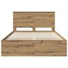 vidaXL Bed Frame Artisian Oak 140 x 190 cm Solid Pine Wood