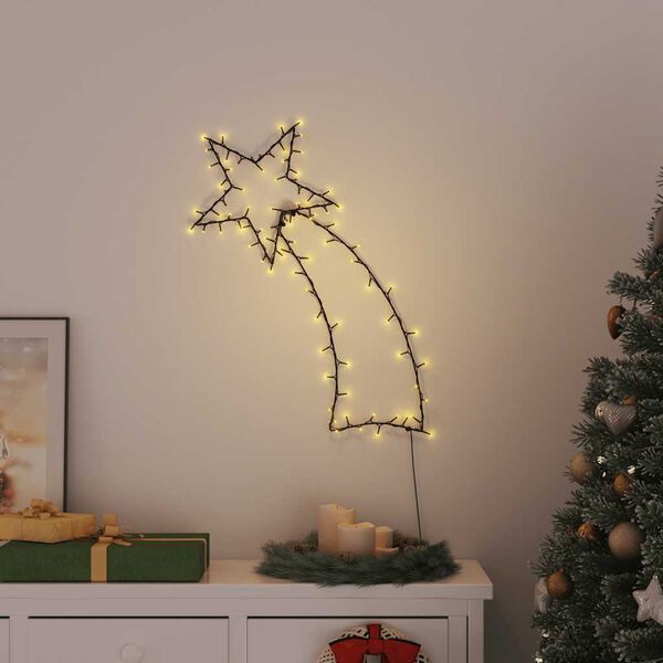 vidaXL Christmas Lights Shooting Star Silhouette 115 LEDs Warm White