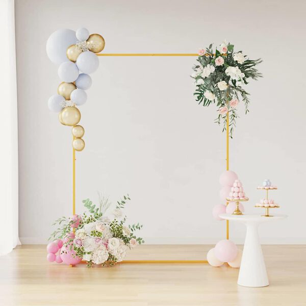 vidaXL Wedding Arch Gold 150 x 49.5 x 200 cm Steel