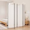 vidaXL 4-Panel Room Divider White 200x200 cm Fabric