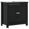 vidaXL Bathroom Sink Cabinet "BERG" Black 60x34x59 cm Solid Wood Pine