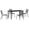 vidaXL Garden Dining Set 5 pcs Anthracite Powder-Coated Steel