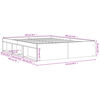 vidaXL Bed Frame without Mattress Brown Oak 140x190 cm