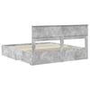 vidaXL Bed Frame Concrete Grey 180 x 200 cm Engineered Wood