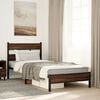 vidaXL Bed Frame without Mattress Brown Oak 80x200 cm Engineered Wood