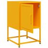 vidaXL Bedside Cabinet Mustard Yellow 36x39x60.5 cm Steel