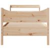vidaXL Bed Frame with Headboard 90x200 cm Solid Wood Pine