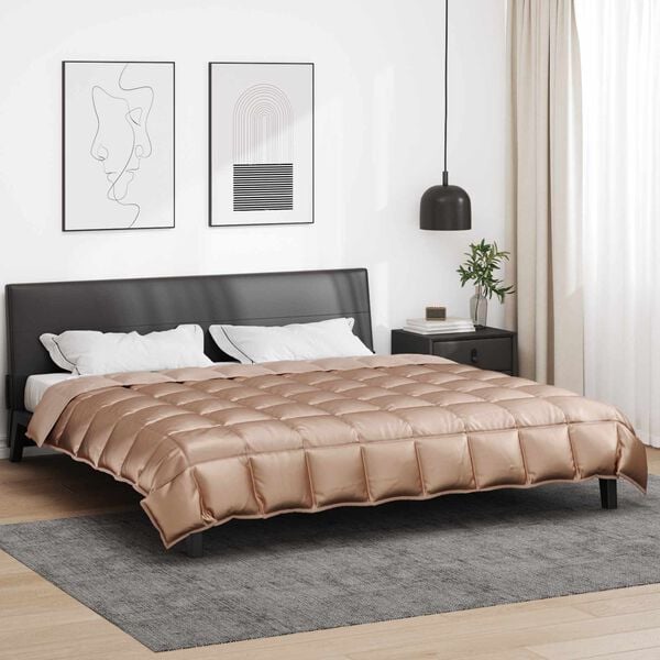 vidaXL Winter Duvet Gold 200 x 200 cm Satin and Microfiber