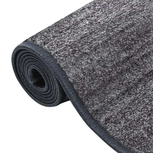 vidaXL Carpet Runner Anthracite 80x350 cm Anti Slip