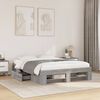 vidaXL Bed Frame without Mattress Grey Sonoma 140x190 cm Engineered Wood