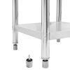 vidaXL Kitchen Work Table with Overshelf 120x60x150 cm Stainless Steel