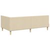 vidaXL Corner Bed Frame with Headboard Cream 90 cm x 190 cm Velvet