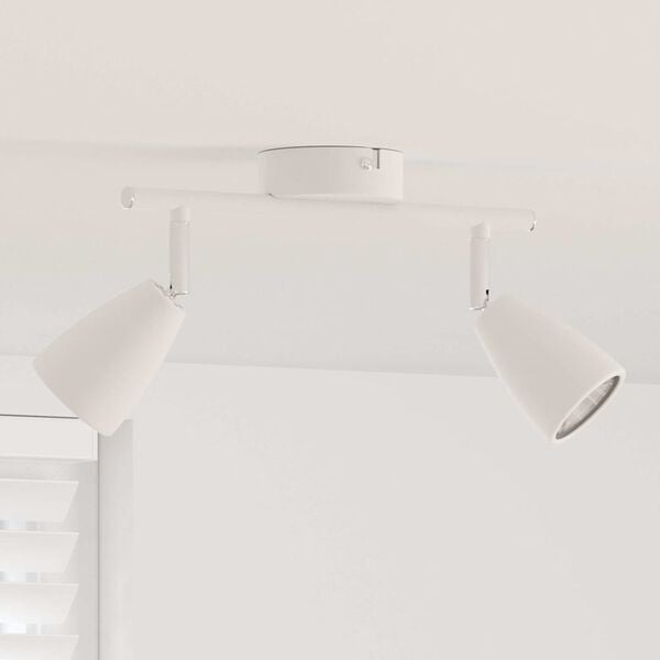 vidaXL Ceiling Spotlight with Spotlights White 25.5 x 8 x 16 cm Metal