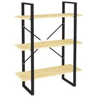 vidaXL 3-Tier Book Cabinet 80x30x105 cm Solid Pine Wood