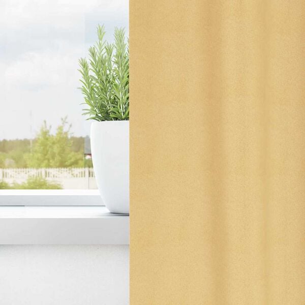 vidaXL Blackout Curtains with Rings 2 pcs Beige 140 x 140 cm Polyester