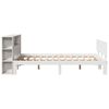 vidaXL Bookcase Bed without Mattress White 135x190 cm Double Solid Wood Pine