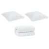 vidaXL Duvet with Pillows with Pillow 3 pcs White Microfiber