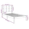 vidaXL Bed Frame without Mattress White 90x200 cm Solid Wood Pine
