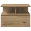 vidaXL Floating Nightstand Artisan Oak 40 x 31 x 28 cm Engineered Wood