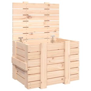 vidaXL Storage Box 58x40,5x42 cm Solid Wood Pine