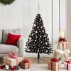 vidaXL Artificial Pre-lit Christmas Tree Black 150 cm PVC