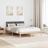 vidaXL Bed frame Brown and dark grey 150 x 200 cm Solid pine wood