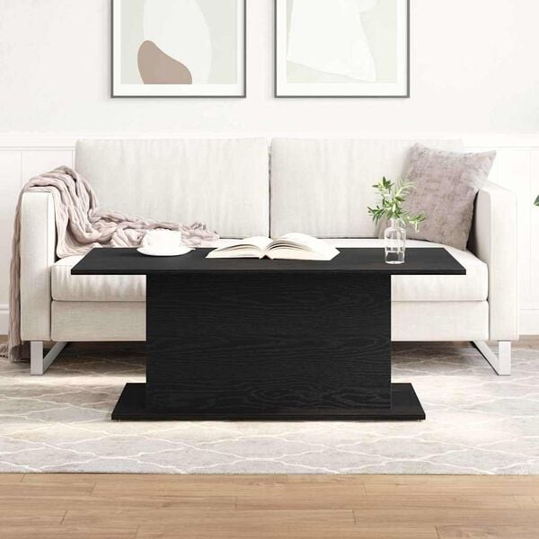 vidaXL Coffee Table Black Oak 102 x 55.5 x 40 cm Engineered Wood