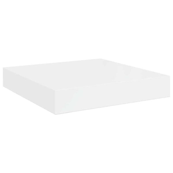 vidaXL Floating Wall Shelf High Gloss White 23x23.5x3.8 cm MDF