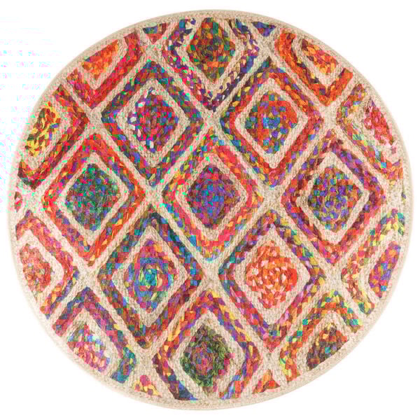 vidaXL Rug Washable Multicolour &Oslash; 120 cm Anti Slip