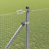 vidaXL Fence with Posts Silver 1.4 x 25 m Steel