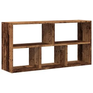 vidaXL Wall Shelf Old Wood 100x25x50 cm Engineered Wood