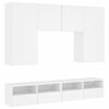 vidaXL 5 Piece TV Wall Units White Engineered Wood