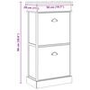 vidaXL Shoe Cabinet White 50x28x98 cm Paulownia Wood