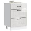 vidaXL Kitchen Base Cabinet "Lucca" High Gloss White Engineered Wood