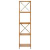 vidaXL 5-Tier Shelf 40x30x163.5 cm Solid Oak Wood