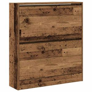 vidaXL Shoe Cabinet 80 x 21 x 87.5 cm Engineered Wood Old Wood