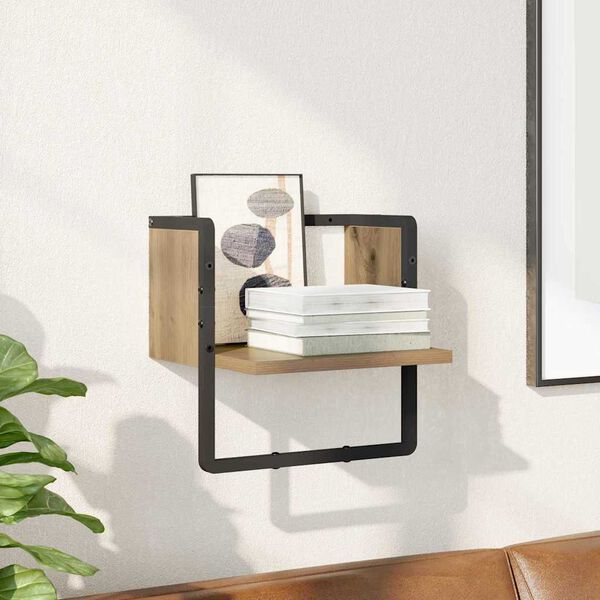 vidaXL Wall Shelf Artisian Oak 30 x 25 x 30 cm Engineered Wood