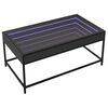 vidaXL Coffee Table with Infinity LED Black 90x50x41 cm