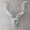 Wall Mounted Aluminium Gazelle&rsquo;s Head Decoration Silver 50 cm