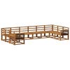 vidaXL Outdoor Sofa Set 10 pcs Natural Solid Acacia Wood